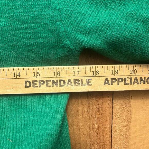 MOTH Anthropologie Kelly Green Puff  Half Sleeve Knit Sweater Connelly Women's M - Picture 7 of 8